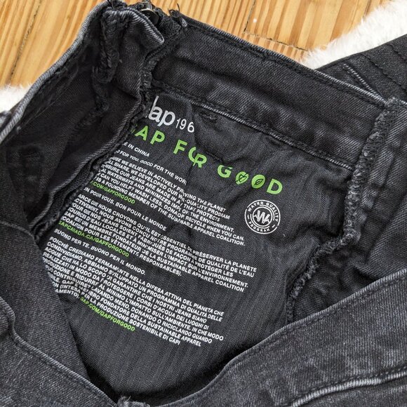 GAP Lace Fly Side Zip Skinny Jeans in Faded Black - Picture 10 of 13